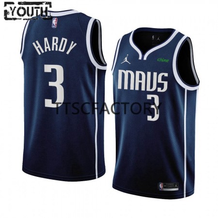 Maglia NBA Dallas Mavericks Jaden Hardy 3 Nike 2022-23 Statement Edition Navy Swingman - Bambino
